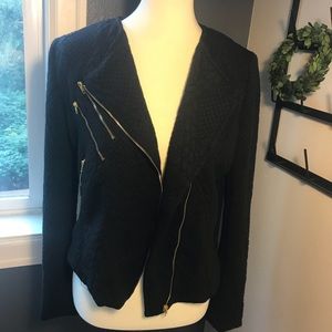 Quilted moto jacket size L